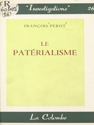 cover image of Le patérialisme